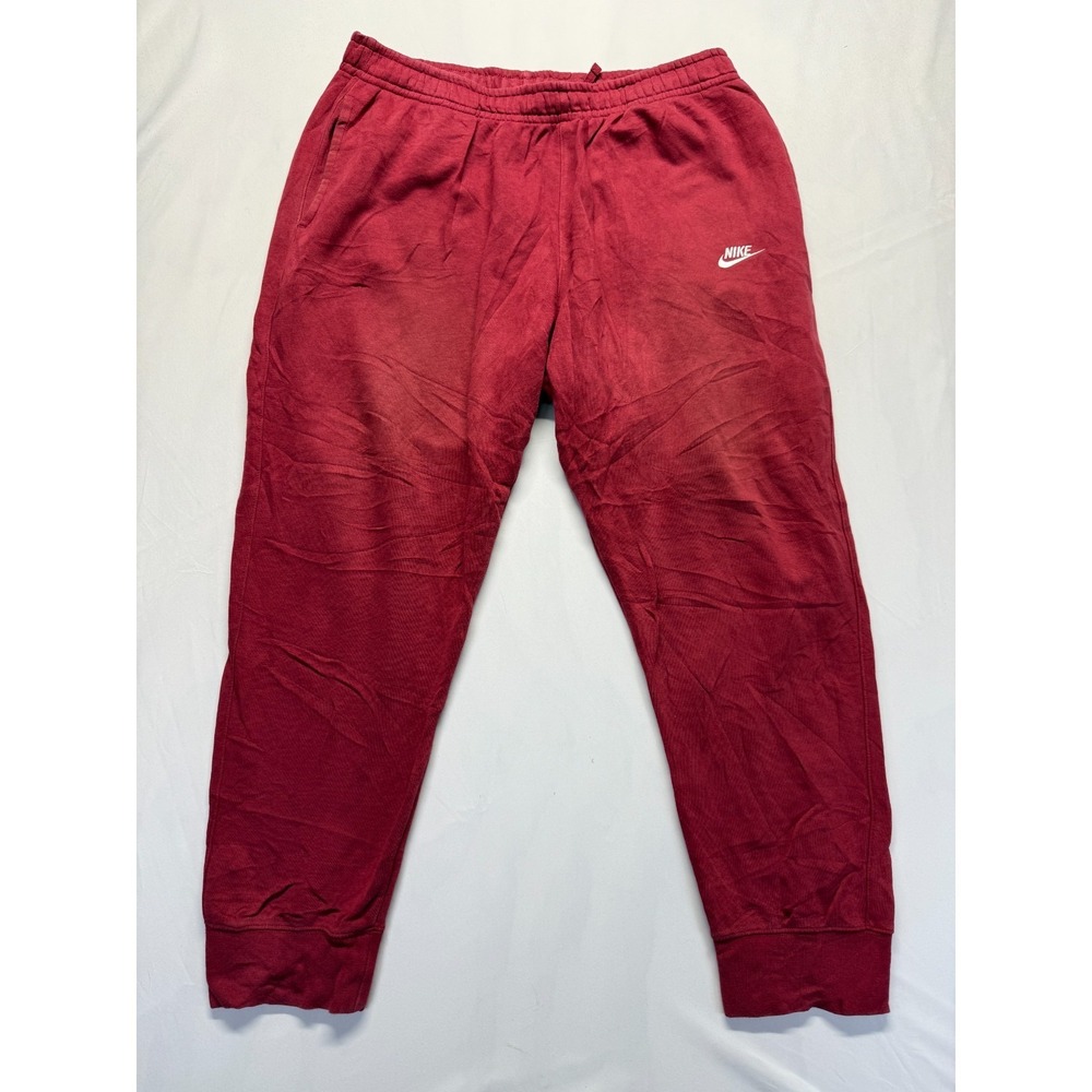 Nike Sportswear Club Fleece Jogger Pants Mens 2XL Logo Fleece Lined Tapered Leg